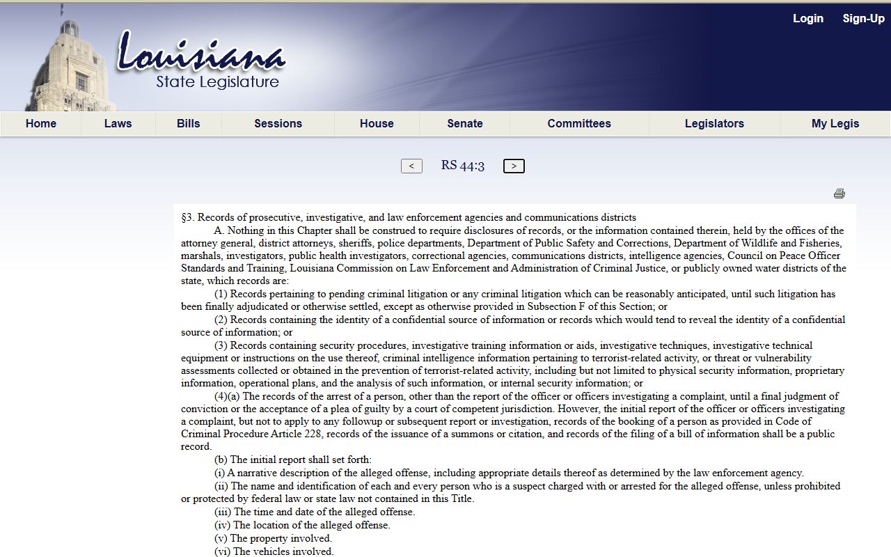 Cameron Parish criminal court records Louisiana law access source