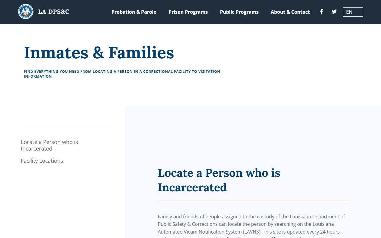 Cameron Parish inmate records DPS and Corrections contact listing